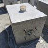 Base de poste de luz de concreto moldado pré-fabricado telhado de concreto base redonda externa para pilar de fundação base solar