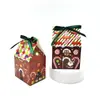 Paquete de 12 Cajas de Empaque Navideño de Cuatro Colores Mixtos Caja de Regalo Caja de Dulces Suministros para Fiestas Suministros de Empaque