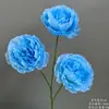Flores Artificiais Azuis para Casamento Flores Falsas de Teto Decoração de Casamento Parede de Flores Arranjo de Flores de Chão para Casamento Materiais para Arranjo de Flores de Seda