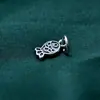 Plata de Ley S925 Sólida Colgante de Estrella de Mar Doble Cara Colgante de Carpa Cuerda Trenzada Trenzada para Manualidades Accesorios de Joyería de Plata Materiales