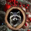 Decoraciones Navideñas Transfronterizas de Búho y Mapache Nuevas, Adornos para Árbol de Navidad, Colgantes Pequeños Planos 2D Acrílicos