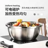 Tina de Acero Inoxidable Tina Profunda Engrosada Lado Reverso Grande Tanque para Condimentos Lavabo Cesta y Tina para Lavar Verduras Casera Tina para Selección de Verduras Malatang