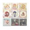Porta-copos de papel absorvente 2D personalizados para convenções de anime, jogos americanos com tema de anime, porta-copos de chá de papel estilo cartoon