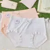 42.5-67.5kg Piezas de Rayón Estilo Dulce Calzones para Mujer, Bragas Sencillas Cómodas sin Costuras con Adorno de Lazo