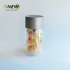 Lata plástica de 850ml tipo refrigerante, plástica transparente para alimentos Pet, amendoim, nozes, doces, alimentos para refogar, alimentos liofilizados, lata de embalagem