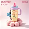 Taza Aislada Gigante con Asa, Gran Capacidad, Taza de Hielo de Doble Uso, Alto Valor Estético, Taza de Agua Linda, Logo Personalizable