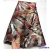 Tecido de Organza Bordado Jacquard Semitransparente com Fio de Ouro e Prata Estilo Antigo Tecido de Renda Brocado Africano
