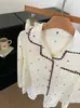 Pijama de Algodón Nube para Mujer, Cárdigan Delgado de Manga Larga para Primavera y Otoño, Estilo Dulce de Celebridad de Internet, Ropa de Casa Holgada para Chica, Se Puede Usar Afuera