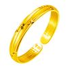 Pulseira de estrela de arroz de ouro 24k galvanizada a vácuo, pulseira aberta estrelada de coração de ouro Sutra de areia do Vietnã, decoração antiga