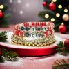 Pulsera de Letra Inglesa Plateada para Fiesta de Navidad Transfronteriza Joyería de Vacaciones Feliz Navidad Pulsera de Estrella