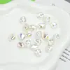 Dingyi Strass Transparente Perlas de Luna Fría Barrocas Perlas Acrílicas Irregulares Galvanizadas con Agujero Pasante Perlas Sueltas Accesorios para Cuentas