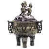 Fogão Boshan Retrô, Queimador de Incenso de Ponta de Dedo Dragão e Fênix, Queimador de Incenso Criativo Torre de Incenso, Queimador de Incenso Auspicioso, Ornamentos Zen para Casa