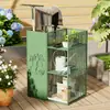 Estantería de flores móvil para balcón, estantería de varios niveles de pie para organizar diversas plantas y suculentas en la sala de estar