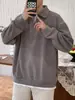 Suéter Estilo Coreano Outono e Inverno 2024 Moda Masculina Gola Lapela Solta Suéter Estilo Preguiçoso Suéter Gola Polo