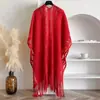 Primavera e Verão Moda Hollow Cardigan Outer Wear Loose Shawl Blended Fashion Shawl Viagem das Mulheres Protetor Solar Solid Color Shoulder