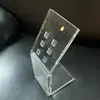 Suporte de Exibição de Fichas de Acrílico de Alta Transparência para Venda por Atacado Suporte de Exposição de Produtos para Exposição Iluminado por LED Plataforma de Exibição com Fresagem e Impressão