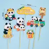 Decoraciones para pastel de cumpleaños de niños de moda roja te desean un feliz cumpleaños tarjeta de oso adorno para hornear