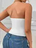 Corsé strapless para ceñir la cintura para usar sobre la ropa, estilo europeo y americano, encaje, sexy, chica hot, estilo de deseo puro, top moldeador de ballenas, corte ajustado