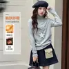 Top Básico de Cuello Alto Versátil Nuevo para Niñas Otoño e Invierno para Niños Medianos y Grandes Estudiante Invierno Térmico Polar Cálido Ropa Interior Top al por Mayor