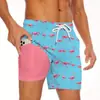 Pantalones Cortos Deportivos Casuales de Playa de Verano para Hombre, Doble Capa Forrados, Estampado 3D, Transfronterizos Europeos y Americanos