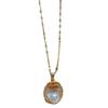 Colar de ouro leve luxo nicho círculo grande bolo pérola colar redondo clavícula corrente moda simples colar qixi