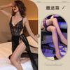 Night Tingxiang - Conjunto de ropa interior sexy para mujer, mono de encaje con perspectiva de malla y falda tentadora, 8169
