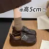 Otoño 2026 Zapatos Birkenstock Retro para Mujer Gamuza Suela Gruesa Dedos Gordos Zapatos Individuales Correa de Velcro Casuales Zapatos Birkenstock