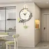 2026 Nuevo Modelo Reloj de Pared Creativo de Lujo Ligero de Gama Alta para Sala de Estar Uso Doméstico Decoración de Pared Minimalista Moderna Reloj Elegante