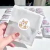 Rollo de pegatinas 500 pegatinas de gatitos lindos pintados a mano de dibujos animados cinta para diario personal pegatinas de película cortable para sellar regalos venta al por mayor