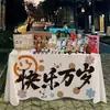 Mantel de tela para colgar en el mercado, tela de promoción en el suelo, publicidad, puesto callejero de mercado nocturno, tela para puesto, mantel de picnic, adornos, productos de uso diario de celebridades de internet