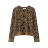 Atacado Transfronteiriço Outono e Inverno Novo Estilo Jaqueta Suéter Cardigan Moda Europeia e Americana Casual Solto Gola Redonda Manga Longa Suéter para Mulheres