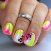 Nuevo Producto 24 Piezas de Uñas de Manicura de Moda con Estampado de Leopardo, Parches de Uñas con Degradado Amarillo y Rosa, Productos Terminados, Uñas Portátiles de Venta Caliente Transfronteriza