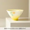 Coleção de Conjunto de Chá Cerâmico Pintado à Mão com Louro Degradê para Uso Doméstico: Bule, Gaiwan, Xícara de Chá, Xícara do Mestre, Xícara de Degustação