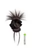 Peruca com Cabeça de Bola de Pena Amarrada Baixo, Grampo de Cabelo, Faixa de Cabelo, Cabeça de Botão de Flor, Acessórios de Cabelo Naturais Fofos, Bolsa para Peruca