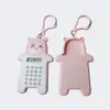 Moda Coreana Mini Calculadora Fofa de Desenho Animado de Urso para Alunos do Ensino Fundamental Calculadora Pequena Portátil Computador Portátil