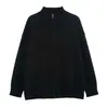 Casaco Cardigã Tricotado com Gola Alta Masculino Primavera Outono Inverno 2025 Novo Estilo Preguiçoso Roupa Exterior Solta Casual Suéter Tendência