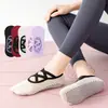 Meias de yoga, meias curtas femininas, estilo fino para primavera/verão, corte baixo, antiderrapantes, meias esportivas, design de tiras cruzadas, meias de dança, meias de Pilates