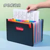 Carpeta acordeón multicolor de 24/25 compartimentos multicapa transfronteriza sin tapa, folder de archivo A4 con tapa abatible, organizador de almacenamiento de PP para oficina
