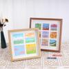 Pintura a óleo vara quadrado photo frame oco 4 Palace grade 10x 10 mão-pintado trabalho preservação emoldurado photo wall Nine Palace grid painting