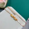Pulsera Fanta Natural Alta Claridad Color Grueso Lujo Incrustación Piedra Principal 4*5mm Plata de Ley 925 Incrustación Seiko