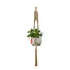 Bolsa de red personalizada para maceta, colgador de cesta colgante para verdor de plantas, correa colgante de cuerda de algodón y lino tejida a mano, cesta colgante para maceta