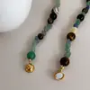 Collar de Piedra Natural para Mujer, con Cuentas, Estilo Diseñador de Lujo Ligero, Ágata, Nuevo Estilo Chino, Colores Vibrantes, Textura en Capas, Cadena para Clavícula