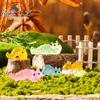 Dibujos animados lindos luminosos Oruga resina pequeños adornos Musgo micro paisaje jardinería bonsái decoración de paisaje accesorios