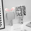 Espelho de Mão Simples Personalizável, Espelho Pequeno Portátil, Espelho de Mão para Maquiagem, Personalizado
