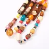 Collar de moda transfronterizo estilo vacacional, elegante, geométrico irregular, con cuentas de madera y resina, único y simple para fiestas de mujeres