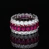 Anel Mujing Jewelry de Alto Padrão Zircônia Diamante Sintético Cor de Fogo Tesouro Feminino Anel Zircônia Diamantada Micro-Incustado