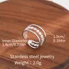 Anillos Abiertos de Acero Inoxidable Transfronterizos, Anillos Ajustables de Acero de Titanio que No se Desvanecen, Anillos Prensados en Aceite, Joyería de Mano al por Mayor