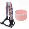 Alça de Corda Paracord para Garrafa de Água em Estoque Transfronteiriça, Manga Portátil para Copo Espacial, Alça de Transporte de Copo com Manga de Base de Silicone para Garrafa de Água Portátil ao Ar Livre