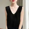 Suéter de cuello en V para mujer 2025 tejido Andy terciopelo transfronterizo chaleco pullover nuevo camisola chaleco otoño al por mayor para mujer