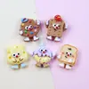 Dibujos animados m Bean Juguete de comida Queso Donut Accesorios de resina Pegamento de crema Funda de teléfono Zapatos Croc Accesorios para casa de muñecas